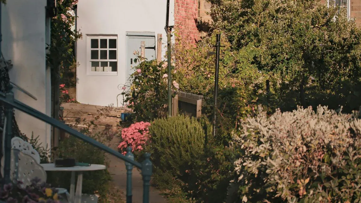 Panoramic view of Robin Hoods Bay village and coastline - historic fishing village near Whitby on the Yorkshire Coast
